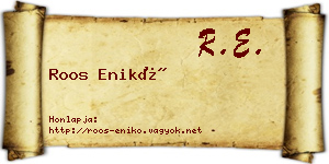 Roos Enikő névjegykártya